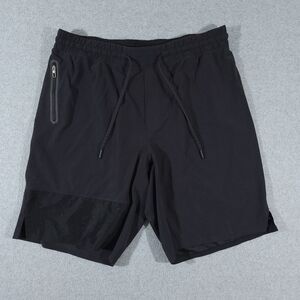 Lululemon Men's Box Space Short Size Large Black Athletic Gym Travel Casual